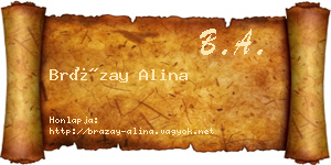 Brázay Alina névjegykártya